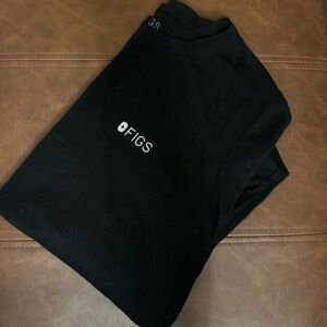 FIGS Underscrub Long Sleeve Black T-Shirt